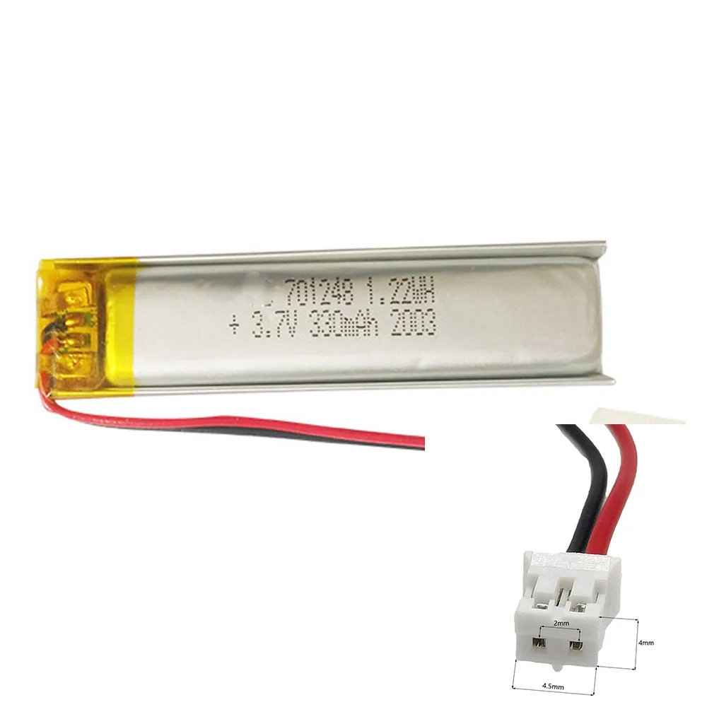 Rechargeable 3.7V 330Mah 701248   Polymer Ion Battery For GPS DVD MOBILE POWER MP745 MP3 ELECTRIC TOYS  TABLET SMART WATCH