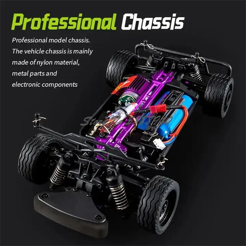 Drift Remote Control Racing Car 4WD 40KM/H DIY Modification 2.4G Two Sets Of Tires Independent Shock Absorption RC Car Model Toy