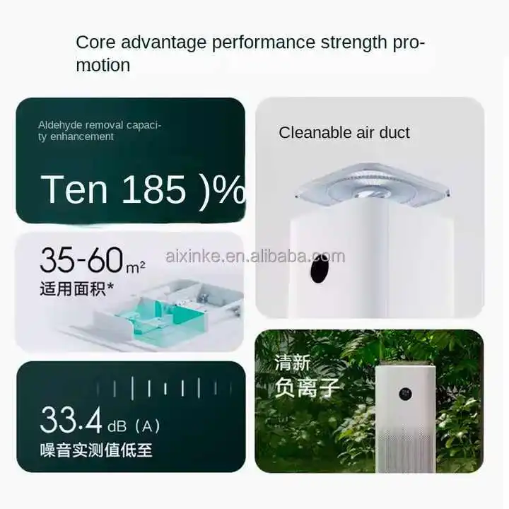 Purificador de fumo de animais de estimação de formaldeído para controle de aplicativo WIFI Mijia Purificador de ar inteligente 4 Pro