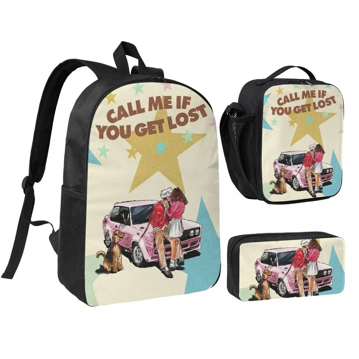

Tyler Creators Backpack Student BookBag School Bag Shoulder Bags 3ps Insulated Lunch Bag Pencil Case