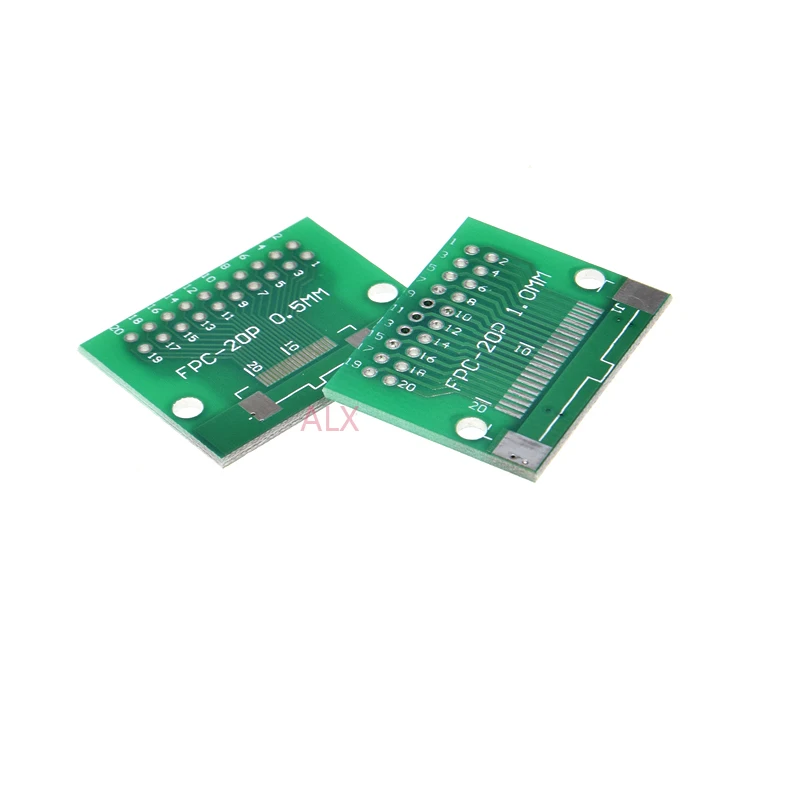 5pcs fpc-20pin Cable Pitch 0.5mm 1mm To Dip Pitch 2.54mm Adapter Pcb Board Ffc 20p Fpc 20pin Connector Wire To Dip20 Converter