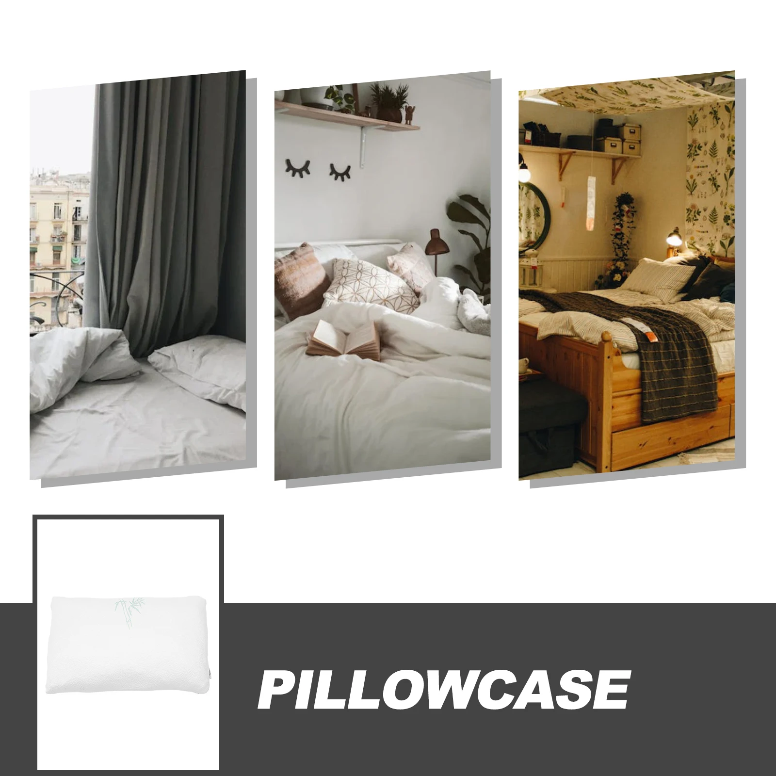 

2 Pcs Latex Pillow Case Bamboo Pillows Cover Memory Single Neck Covers Pillowcase