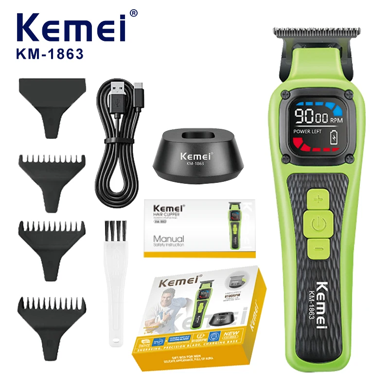 

Kemei KM-1863 9000 об/мин электрическая машинка для стрижки волос USB перезаряжаемая профессиональная парикмахерская триммер для укладки мужская машинка для стрижки волос