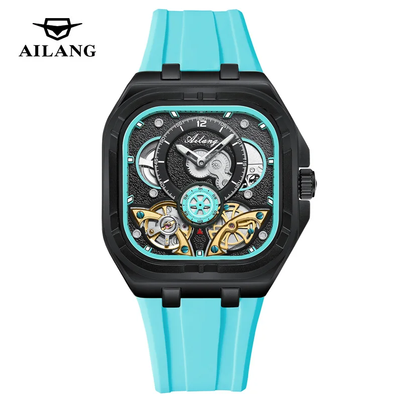 

AILANG Top Brand Luxury Original Mechanical Watch Men Fashion Square Tourbillon Watches Men's Waterproof Wristwatch Reloj Hombre
