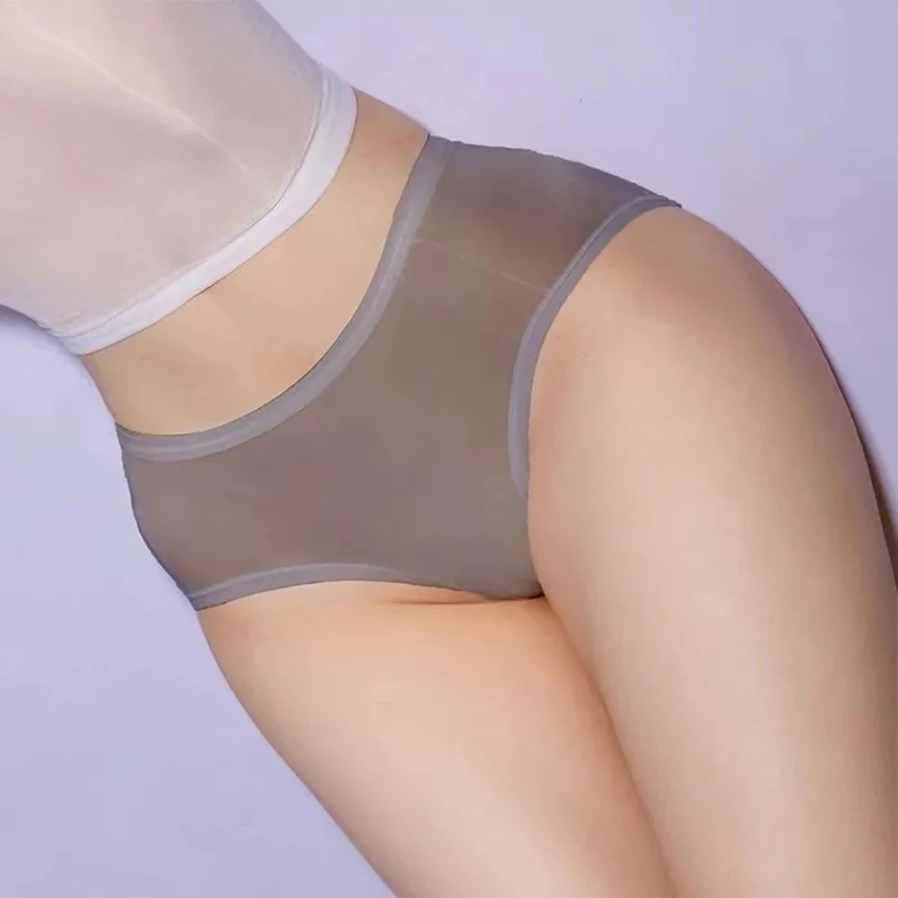 Women Panties Briefs For Women Low-waist Oil Sheer Glossy Panties Pants Perspective Silky Smooth Underwear Fashion