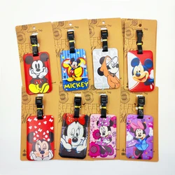 Disney Minnie Mickey Travel Luggage Tags Suitcase ID Address Holder Baggage Boarding Tags Portable Label