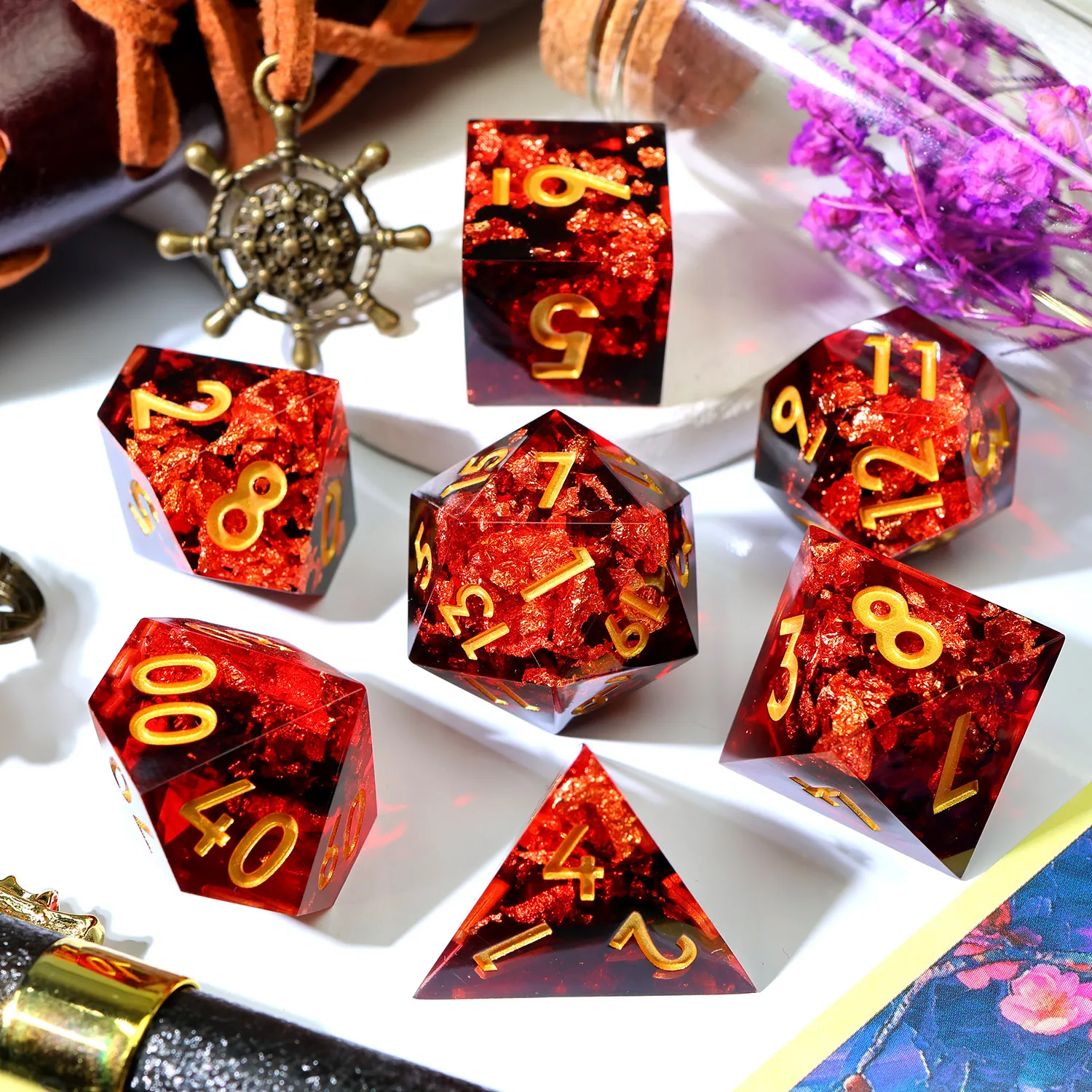 مجموعة نرد متعددة الأوجه مصنوع - مراجعة Board Game Dungeons And Dragons وسعره