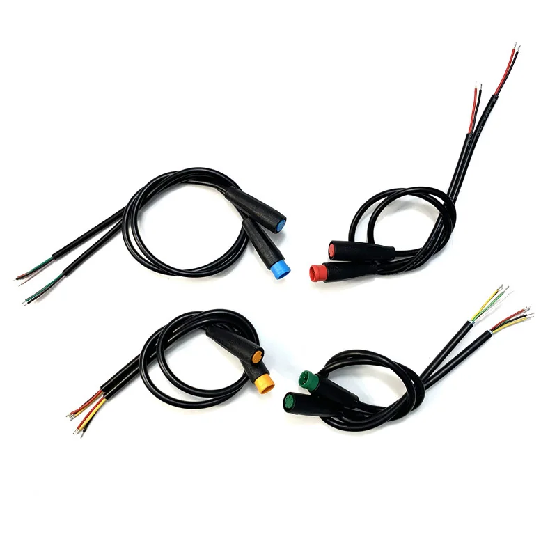 2 3 4 5 6 Pin Electric Bicycle Butt Joint Plug Connector Wiring Line Scooter Brake M8 Cable Signal Connecting Sensor 20CM