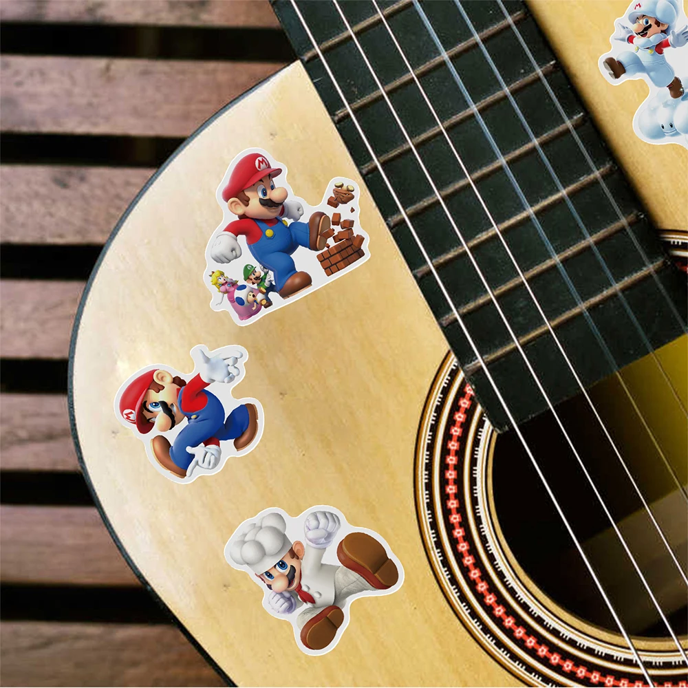 10/30/50/100PCS Game Super Mary Series Stickers Mario Bros Luigi  DIY Phone Suitcase Noteobook Decals Anime Children Gifts Toys