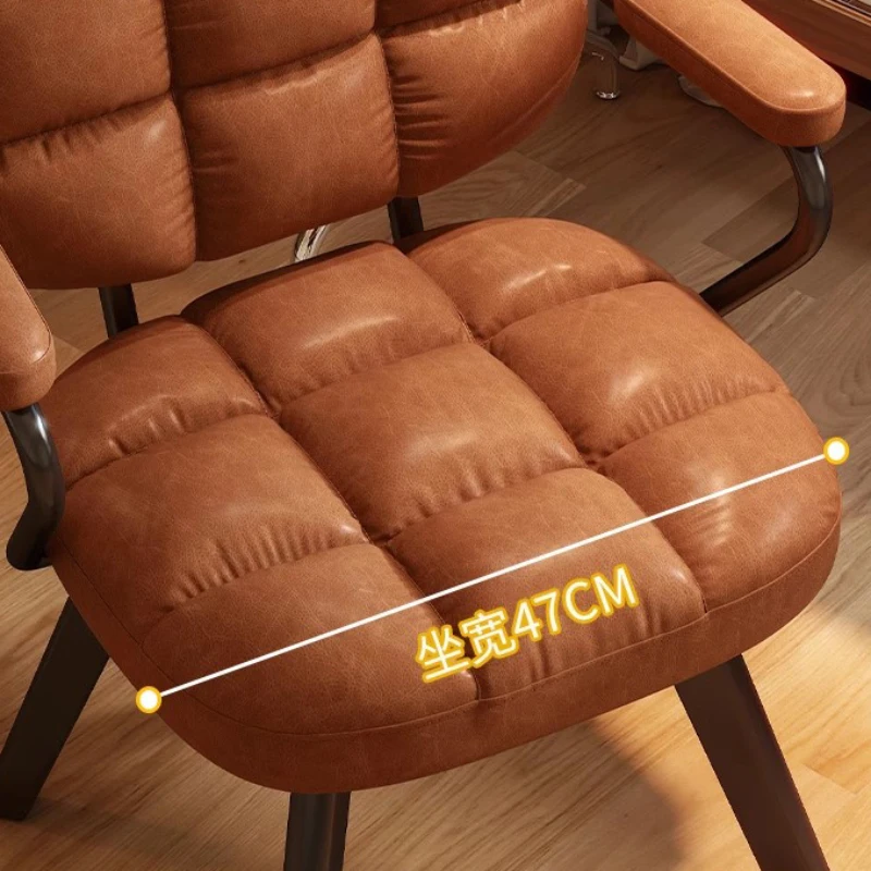 Computer Chair Home Luxury Solid Wood Comfortable Sedentary Study Chair Bedroom Makeup Dormitory Backrest Bedroom Furniture image 6