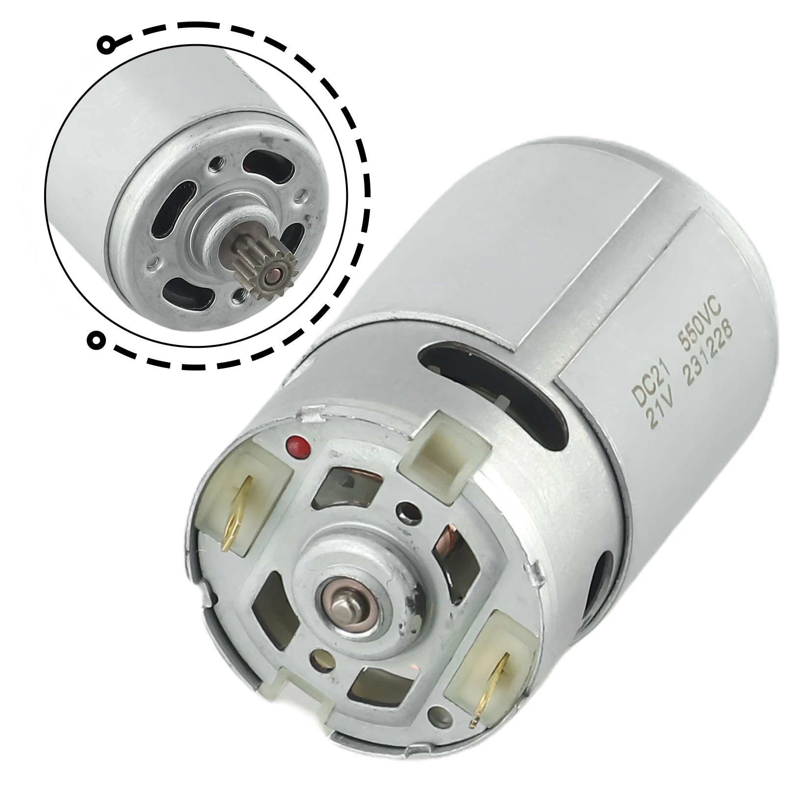 RS550 DC 21V Motor With Two-Speed 12 Teeth And High Torque Gear Box Rotate Speed 400-19500rpm For Dril Power Tool Accessories