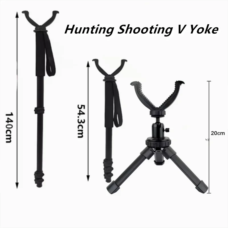 Adjustable Tripod Stand Aluminum Camera Hunting Shooting V Yoke Professional Mini Tripod outdoor Hunting Accessories