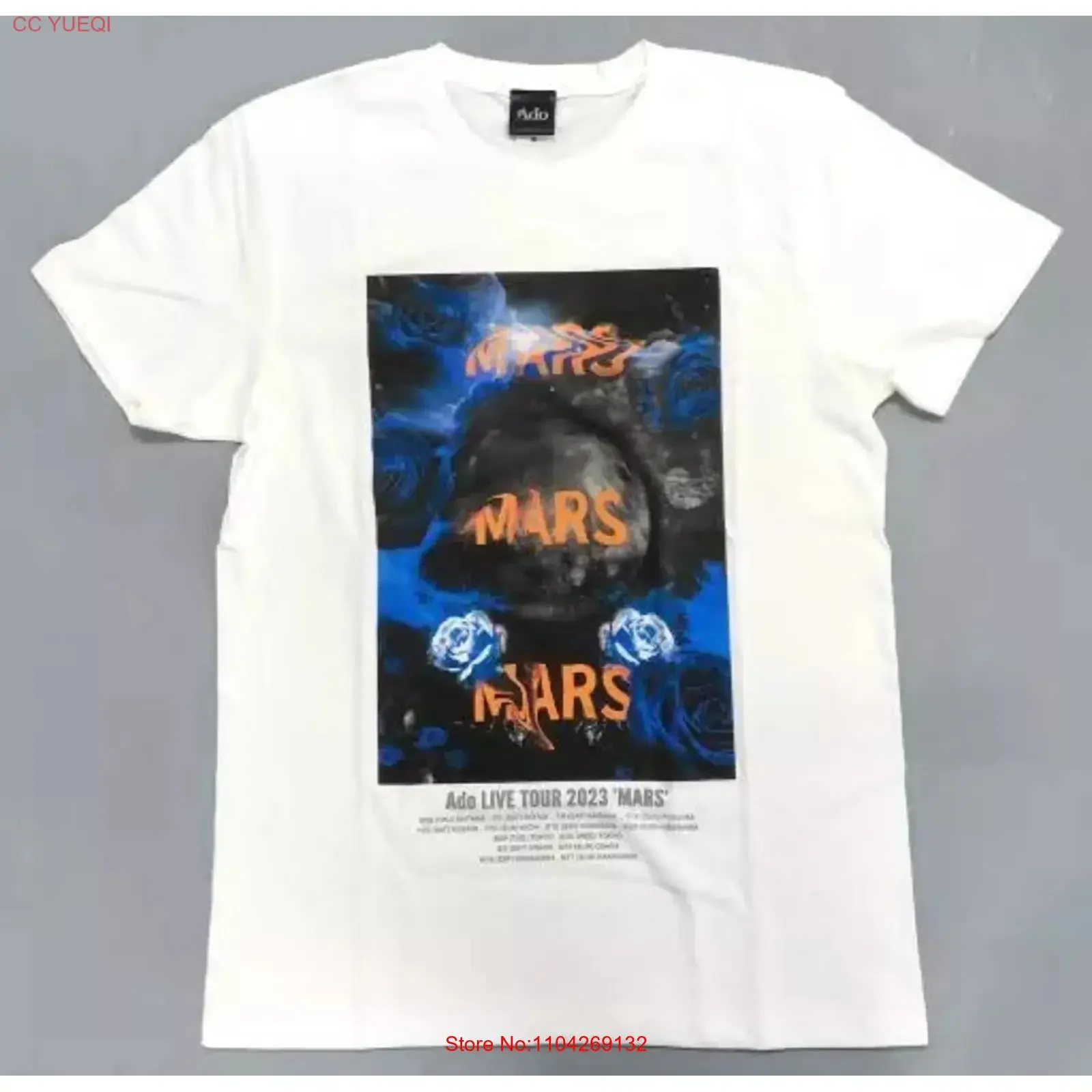 T Shirt Ado Fashionable Mars D White Small Size National Tour 2023 vintage Washed Soft Stylish homme Comfortable Unisex fashion