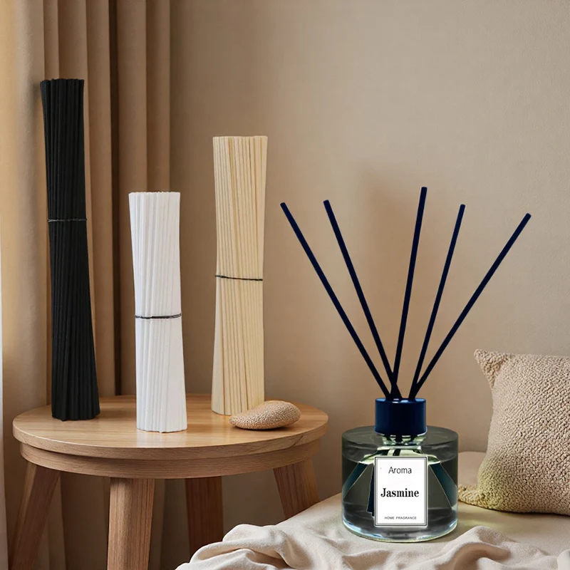 50/100/200pcs Fiber Reed Diffuser Sticks Set 3mm 8inch Aromatherapy Diffuser Sticks for Bedroom Office Air Freshener Fragrance