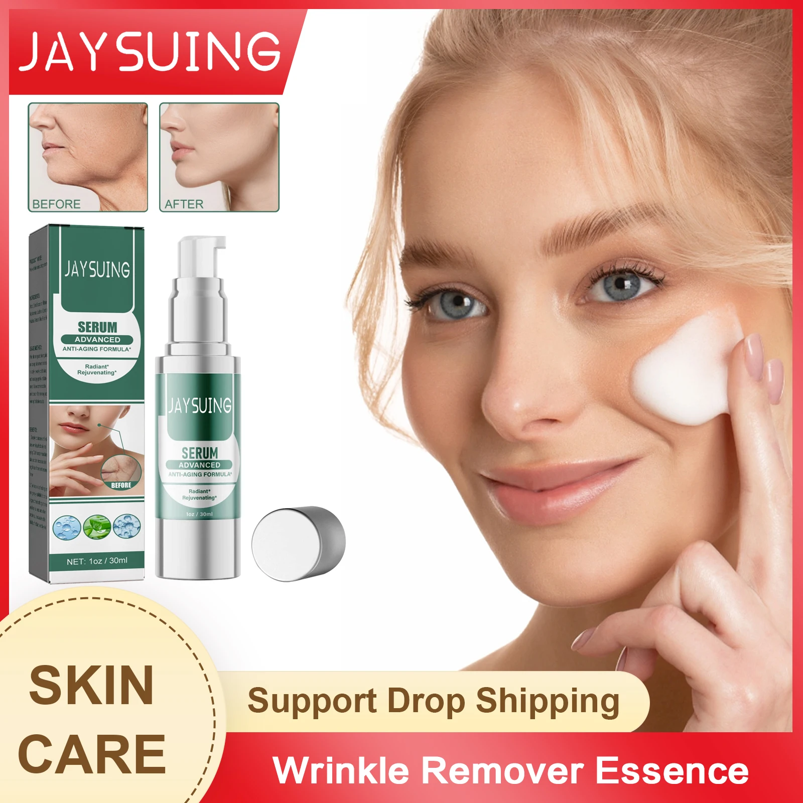 Wrinkle Remover Serum Reduce Fine Line Firming Lift Sagging Repair Brighten Dullness Moisturizer Anti Aging Tighten Face Essence