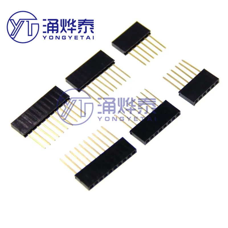 clearance sale 20PCS Single row seat PC104 long row mother 2.54 pitch 1*6P 1*8P 1*10P pin 11MM