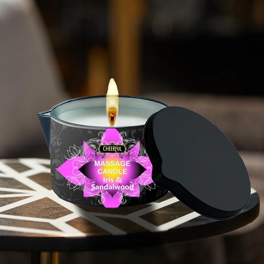 1 قطعة شمعة زيت أساسي للتدليك شمعة معطرة ، شمعة حديدية مبتكرة مضادة للحرق ، هدية مثالية للعائلة والأصدقاء