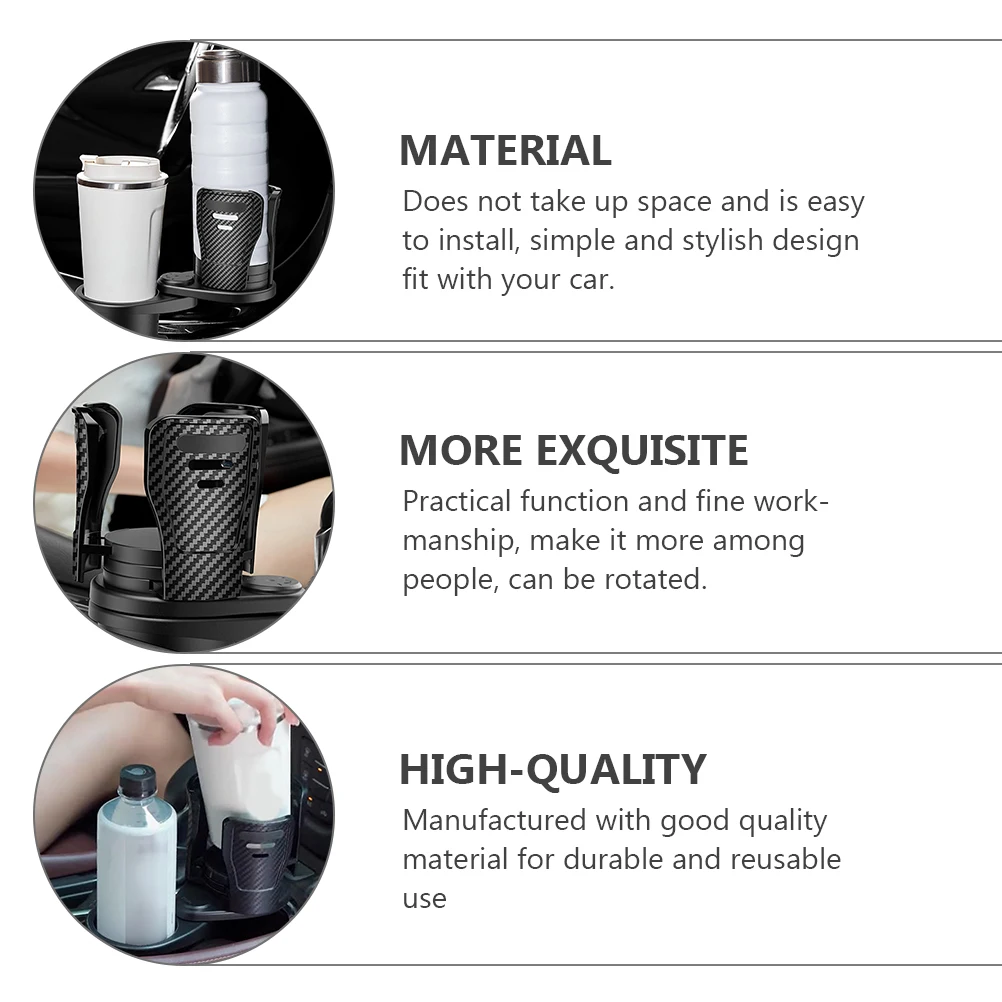 

Rotating Car Cup Holder Extender Durable Water Cup Rack For Vehicle Drink Storage Organizer Beverage Noodles Phone Holder