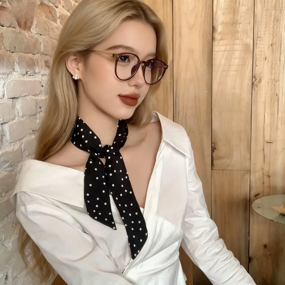 

Women Silk Neck Scarf Long Strip Hair Ribbon Bag Handle Kerchief