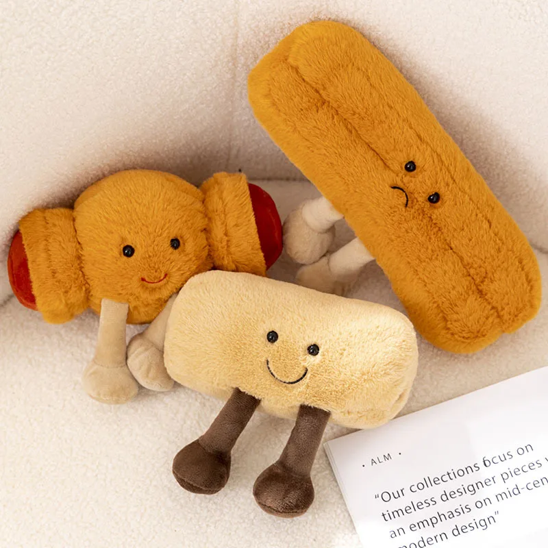 Nieuwe Cartoon Ei Pluche Knuffel Leuke Uitdrukking Voedsel Brood Serie Ontbijt Pop Leuke Decoratie Kussen Baby Comfort Pop Geschenken