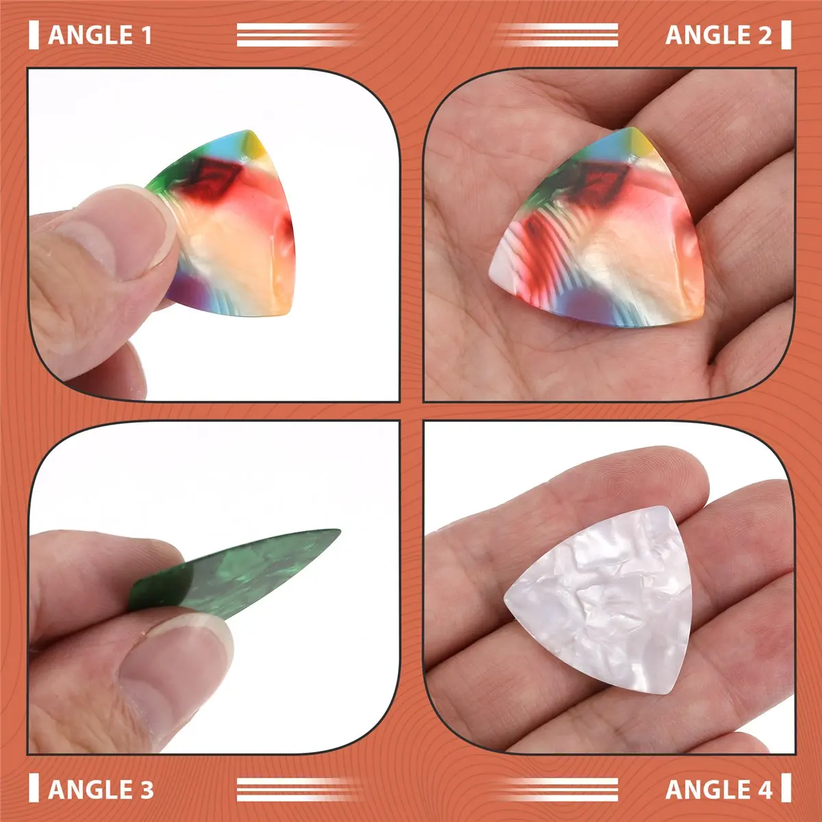 

Y216A HOT 10Pcs Acoustic/ Plectrums 0.46Mm---Assorted Color