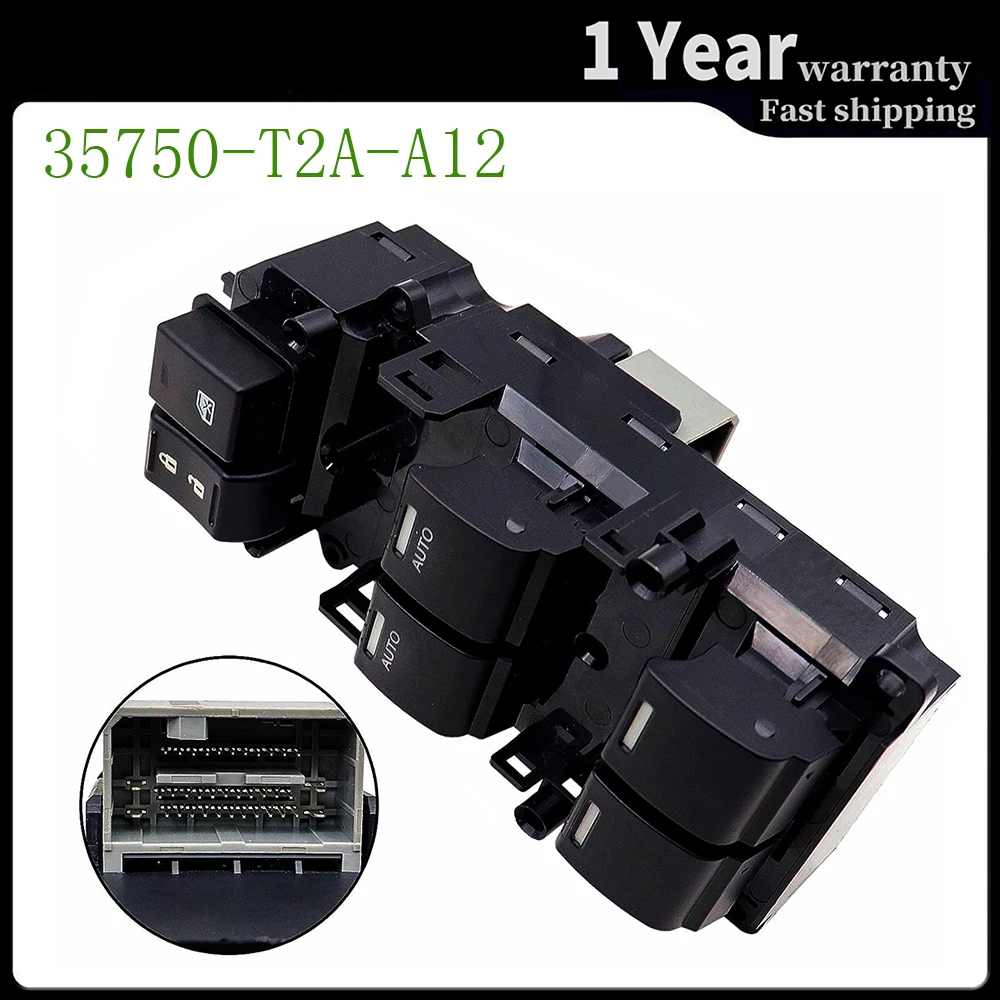 

Front Driver Side Car Door Lock Power Window Control Switch Mirror Button for 2016 2017 Honda Accord 35750-T2A-A12 35750T2AA12