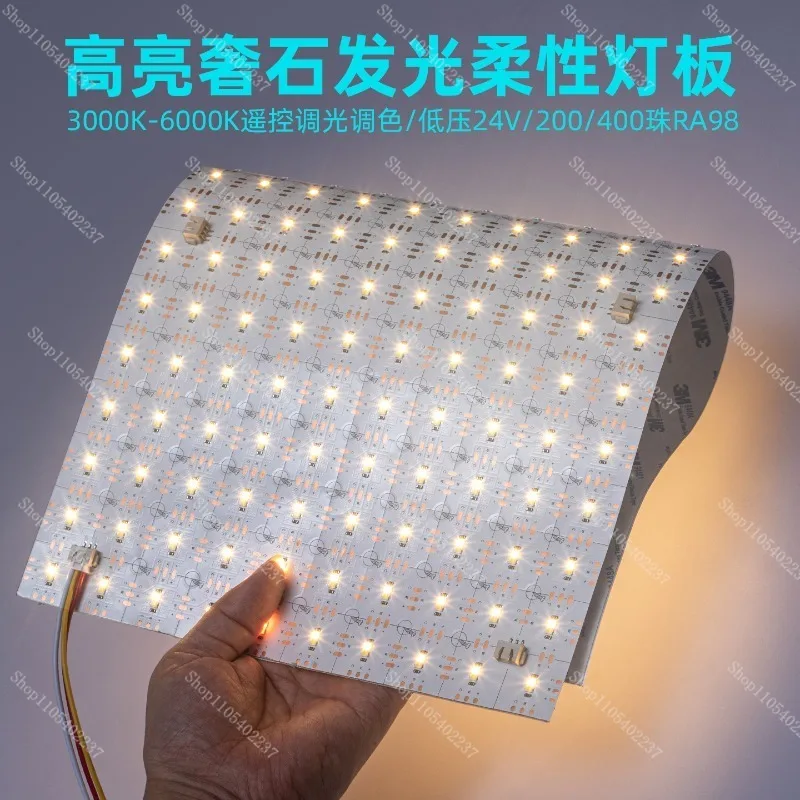 24V 3 Color Flexible LED Light Sheet, Translucent Backlight Panel for Marble Luxury Stone Island Counter & Background Wall