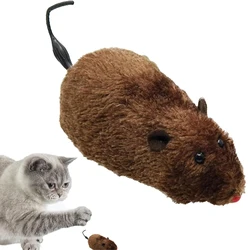 Cat Clockwork Mouse Shape Toys Mice Cat Toy Wind Up Racing Mice Kitten Stuffed Moving For Pet Cat Outdoor Kitten Playing