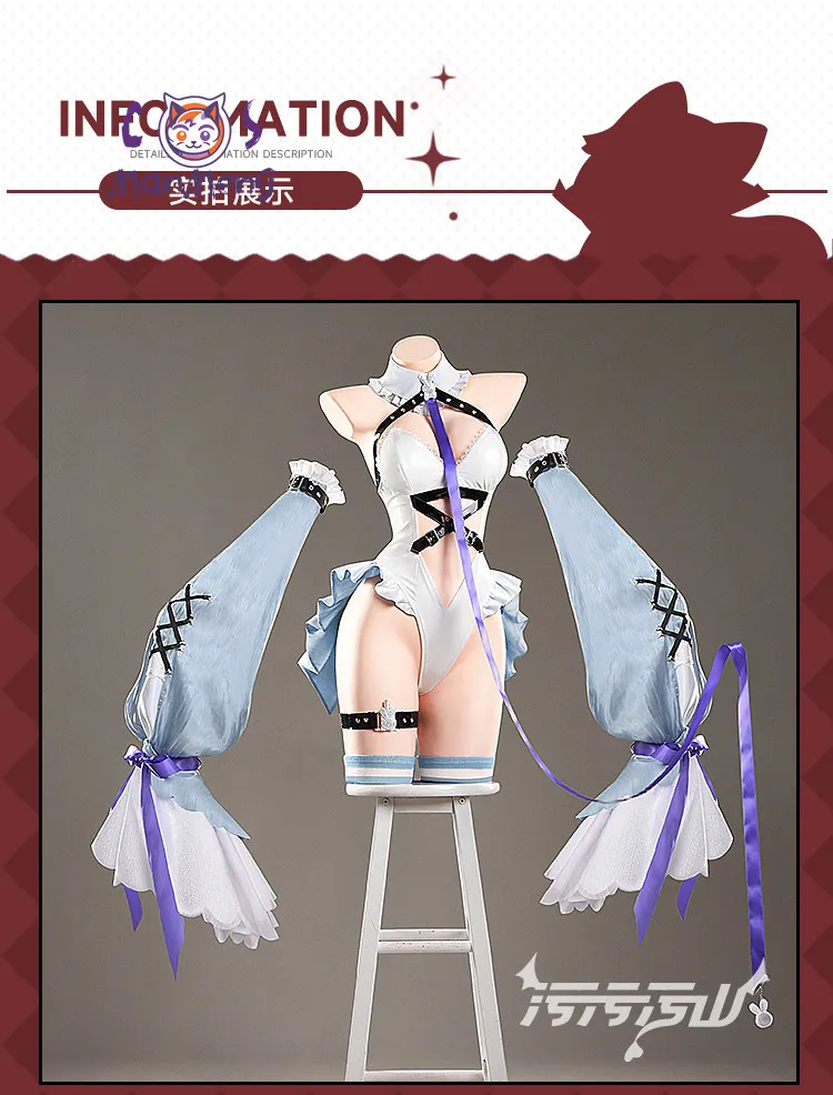 USS Anchorage Anime Azur Lane Cosplay Costume Game USS Anchorage Sexy Party Dress Women Game Halloween Rabbit girl jumpsuit view 4