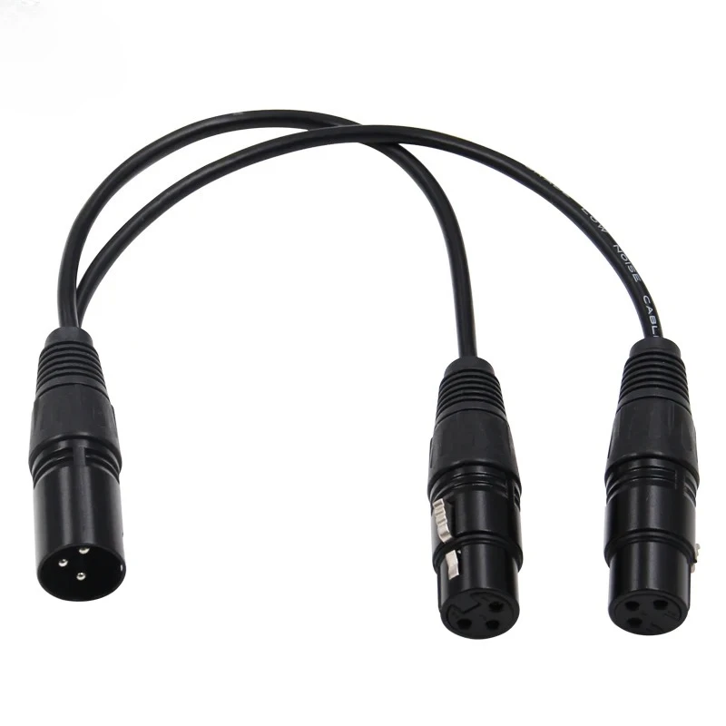 

Новый 3-контактный XLR-разъем (папа) на двойной гнездовой разъем (мама) Y-образный сплиттер, кабель-адаптер для микрофона, DJ-оборудования, DVD-плеера