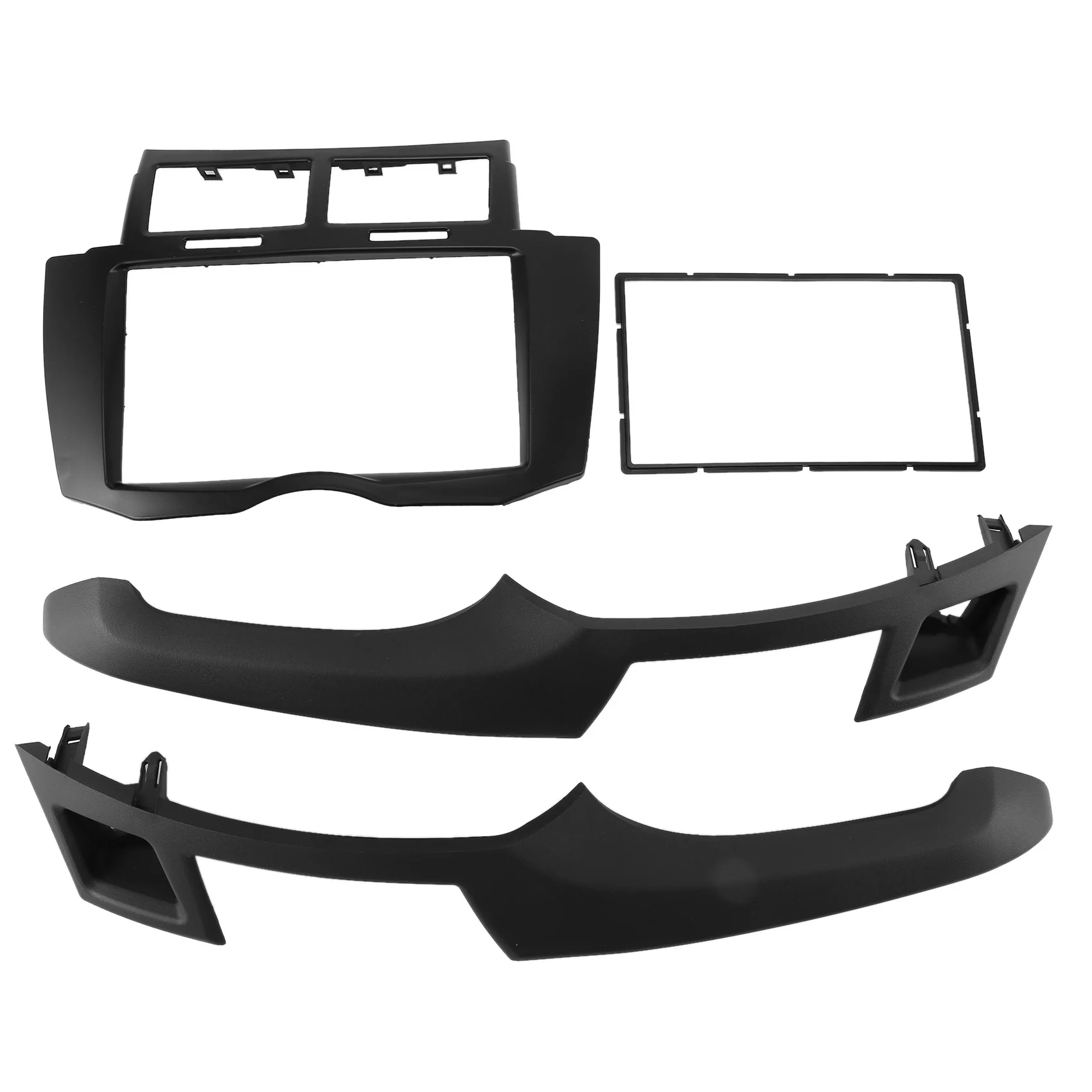 Car Radio Fascia Trim Kit, 2 Din Dash Panel DVD Frame Install Kit for Yaris Vitz Platz 2005 2006 2007 2008-2011