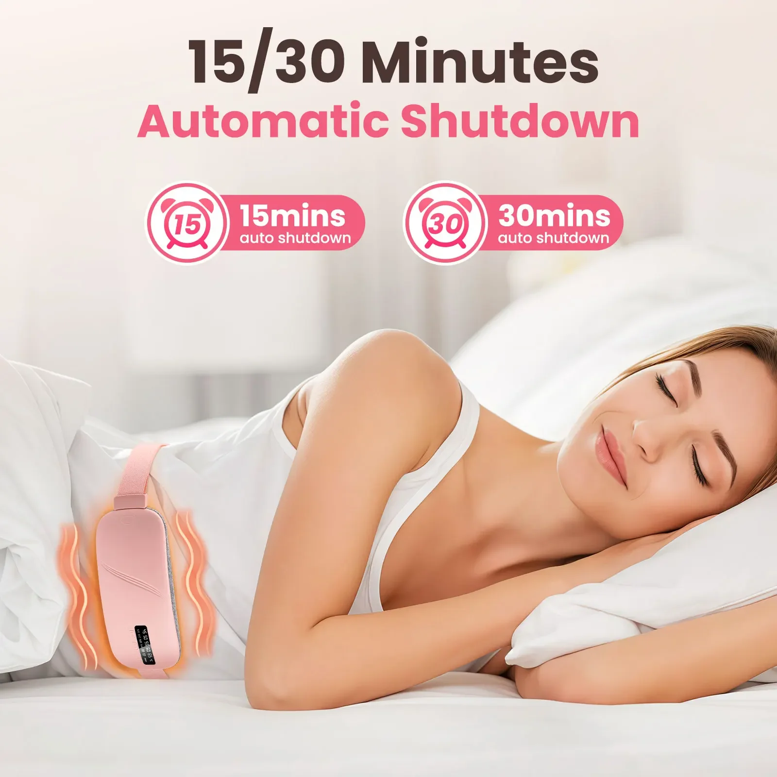 لوحة التدفئة الحيض مدلك البطن حزام قصر دافئ للإناث التشنجات فترة لتخفيف الآلام الخصر جهاز تدليك الاهتزاز