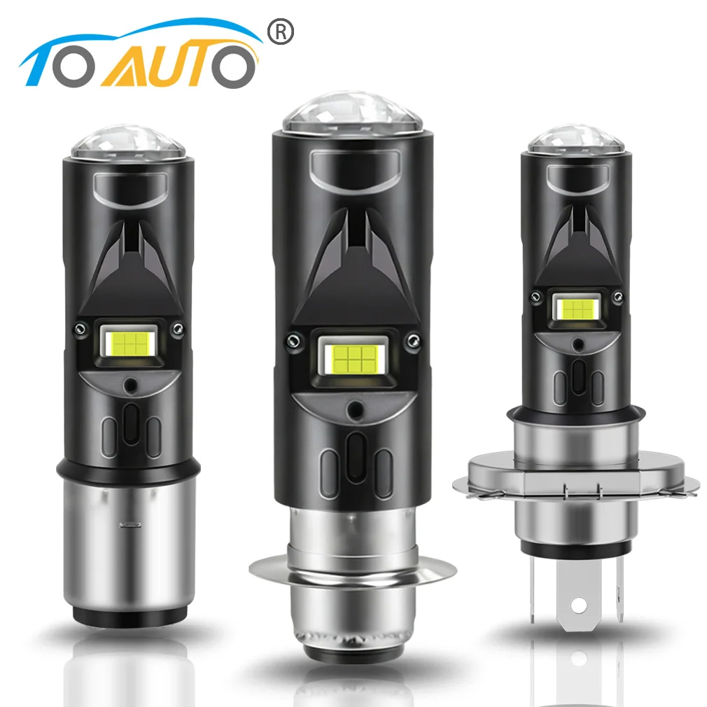 H6 BA20D LED H4 Led P15D Moto faro bombilla CSP 20000LM foco 12V Motos accesorios Hi Lo lámpara luz antiniebla blanca