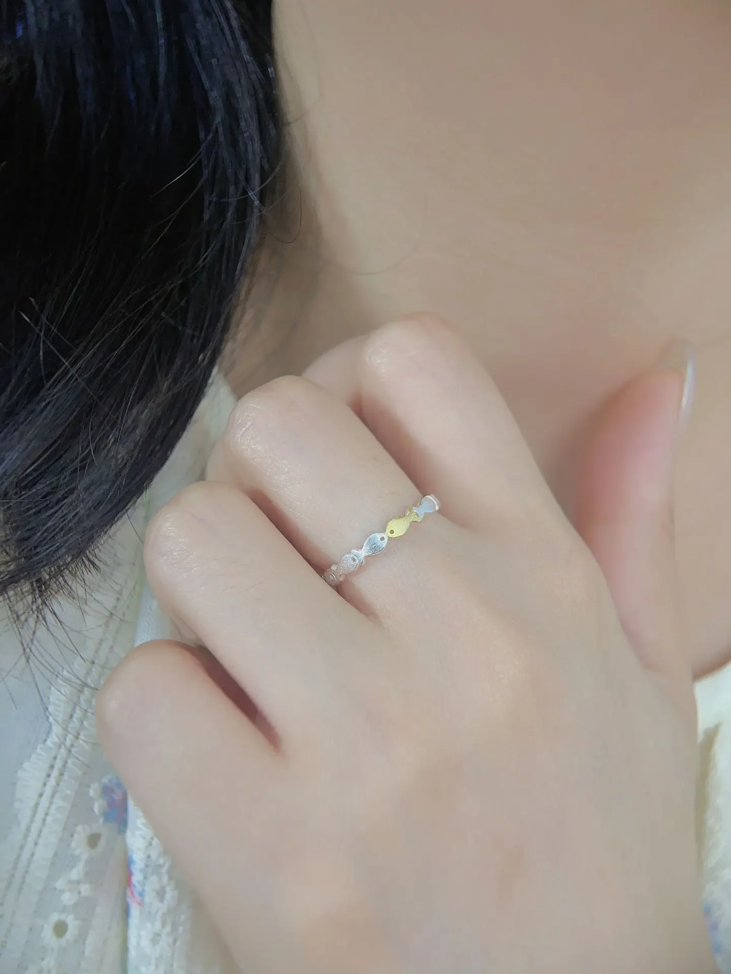 Fabriek Hoge Kwaliteit S925 Sterling Zilveren Vis-Vormige Vrouwen Ring Zoete Schattige Stijl Geschikt Voor Dagelijkse Dating Of Als Een Geschenk