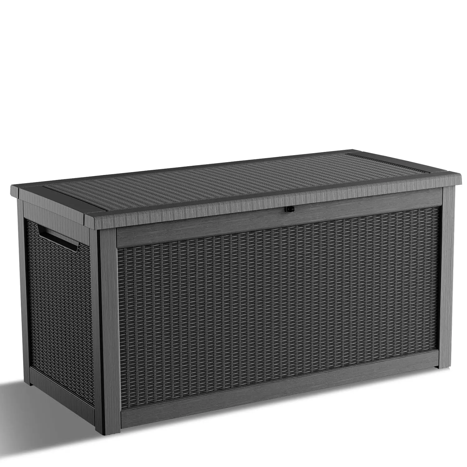 

320 Gallon Waterproof Outdoor Storage Box UV Resistant Resin Deck Box with Hydraulic Rod for Patio Garden Pool, Custom