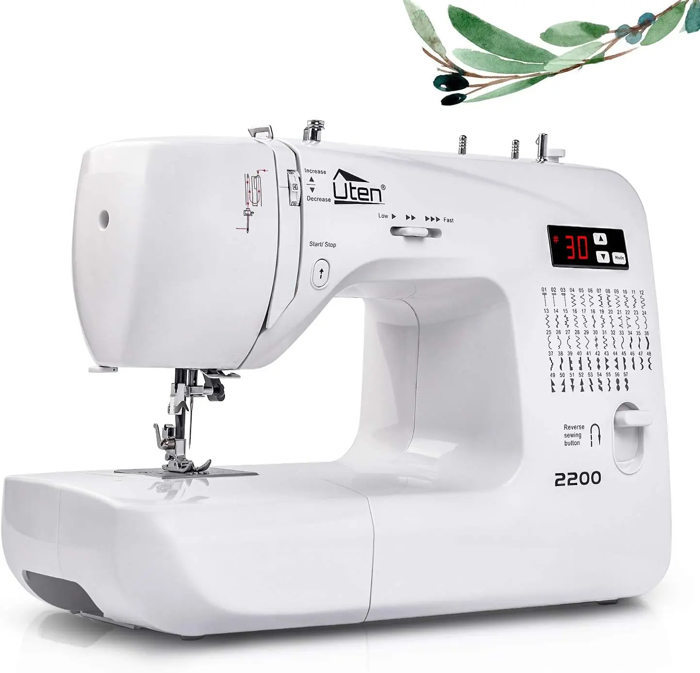 Sewing Machine Computerized Embroidery Sewing Machine with 60 Unique Built-in Stitch LCD Screen Display