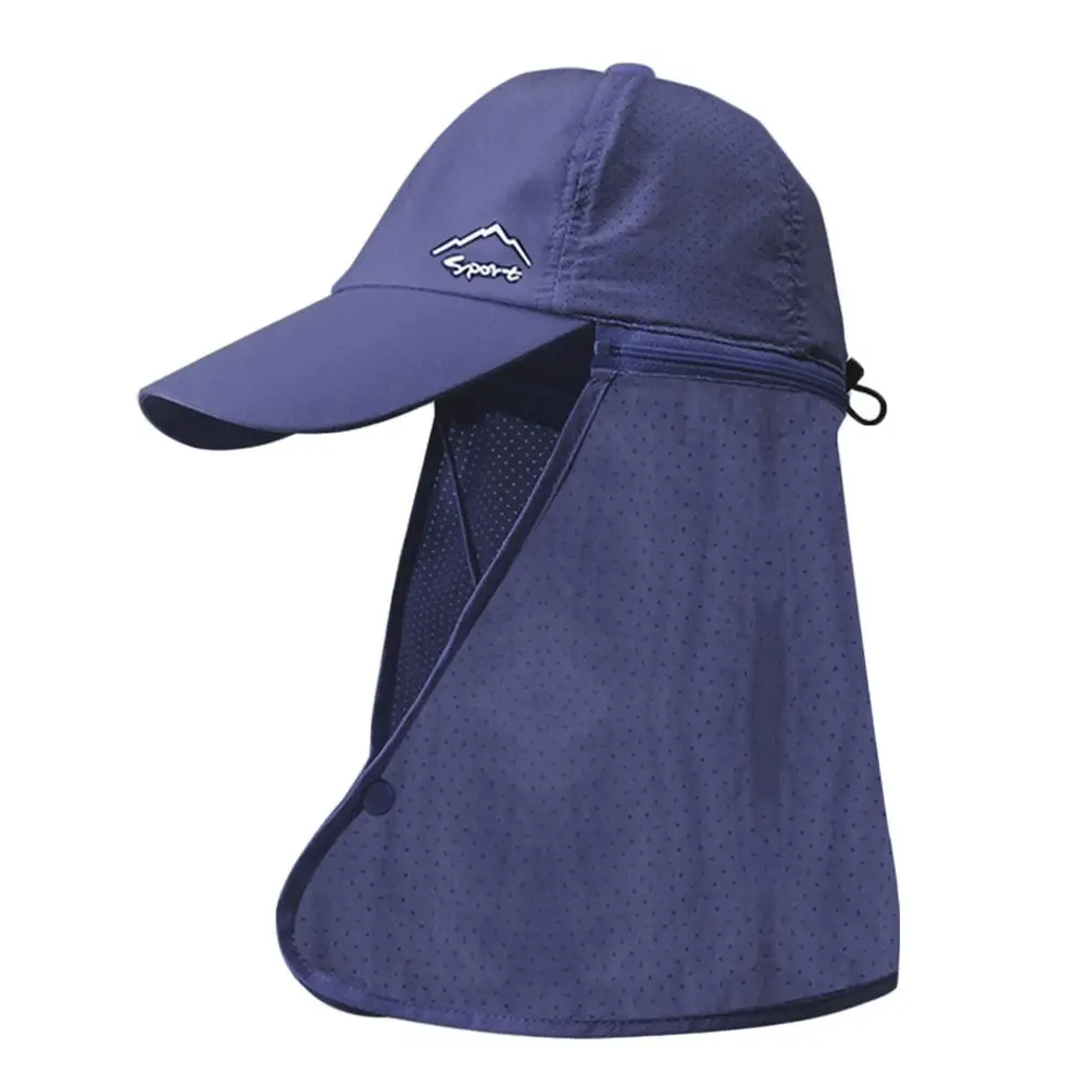 Sun Protection Waterproof Sun Hat Quick Drying Wide Brim Fishing Baseball Cap Breathable Detachable Shawl Beach Cap Outdoors
