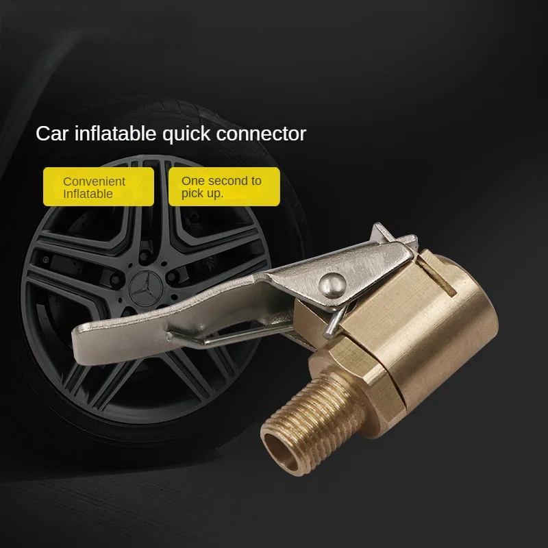 Car Tire Air Chuck Inflator Pump Valve Connector Clip-on Adapter Brass 8mm Tyre Wheel  car accessories  bike accessories