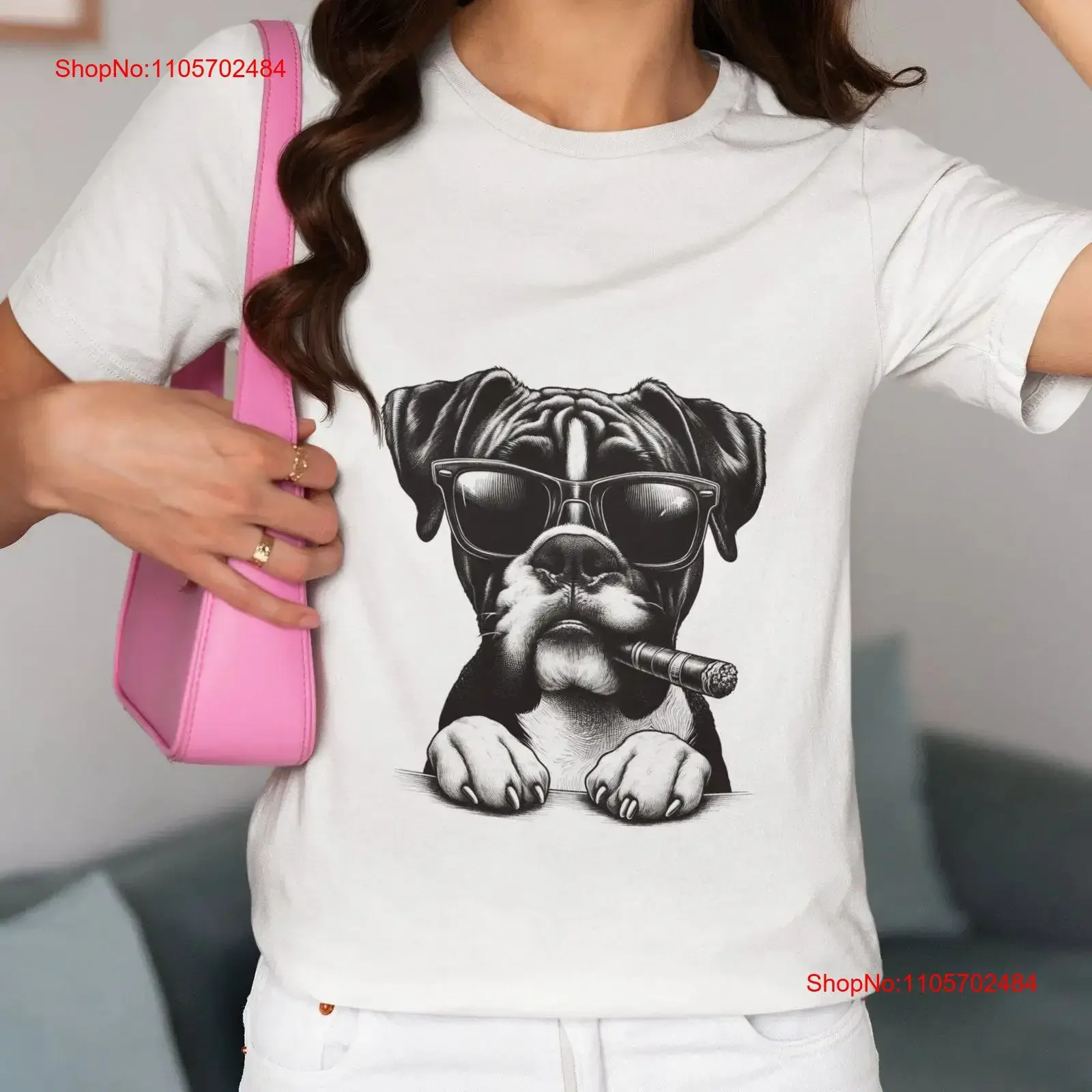 Boxer Dog Smoking Cigar T Shirt Funny Lover Retro Vintage Style Pet Owner Trendy Animal Unique Novelty vintage Washed