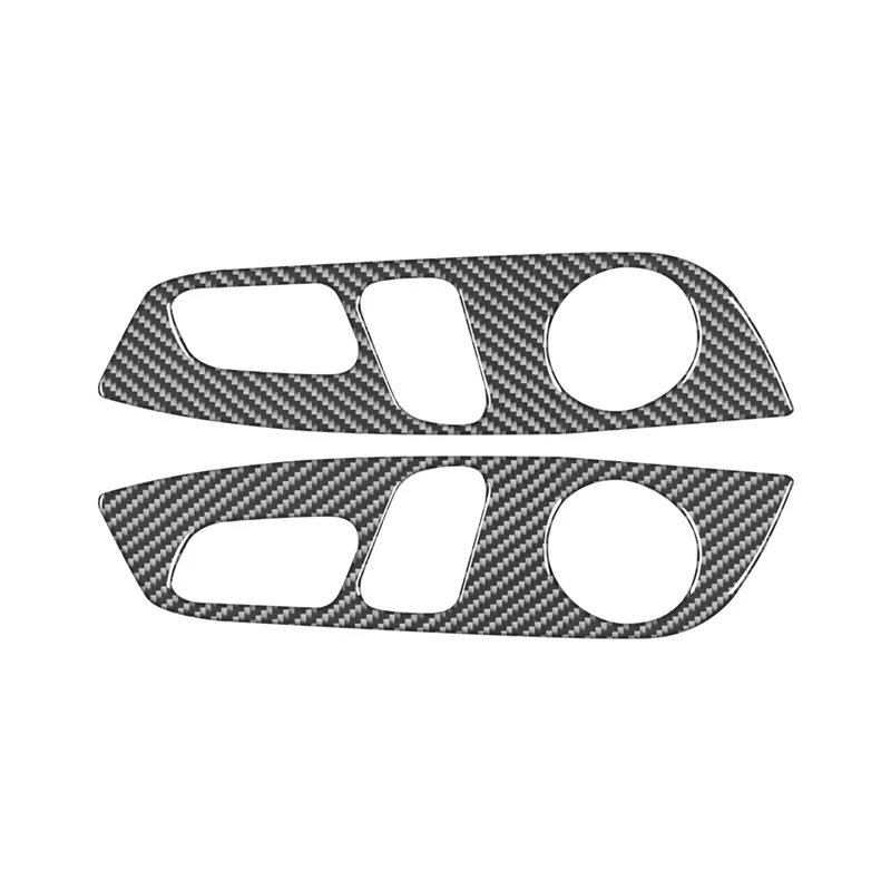 For Audi Q7 2007-2015 Accessories Carbon Fiber Interior Car Seat Adjustment Control Switch Decorative Sticker Cover Trim Frame