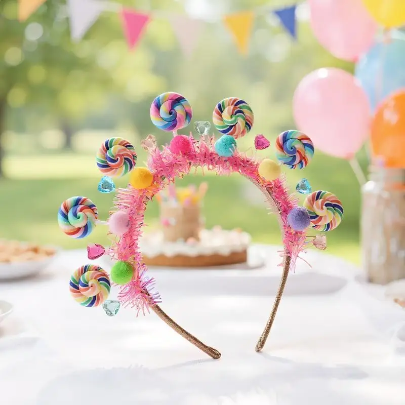 

New New New Cartoon Lollipop Hairband Sweet Candy Hairband Girly Heart Princess Hair Accessories