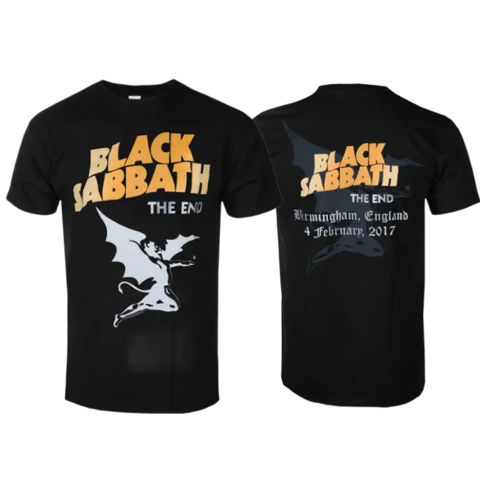 Black Sabbath The End Cover Logo Pattern Printing Summer T-Shirt Men Women Cotton T-shirt Casual Street Classic Band T-shirt