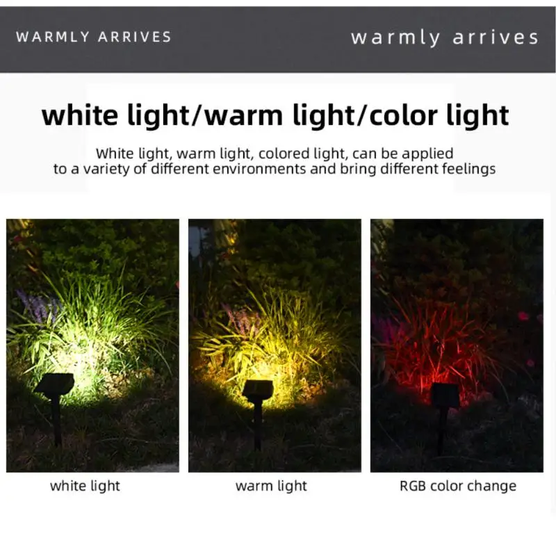 Prise de terre lumière solaire paysage éclairage en gros jardin décoration pelouse paysage solaire spots Led extérieur créatif