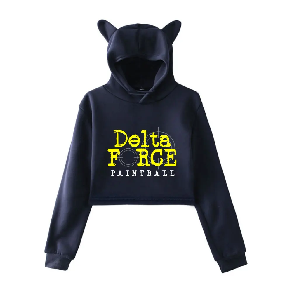 Delta Force Tracklist Merch Pullover Donna Orecchie di gatto Felpa con cappuccio Top a maniche lunghe Abbigliamento da donna