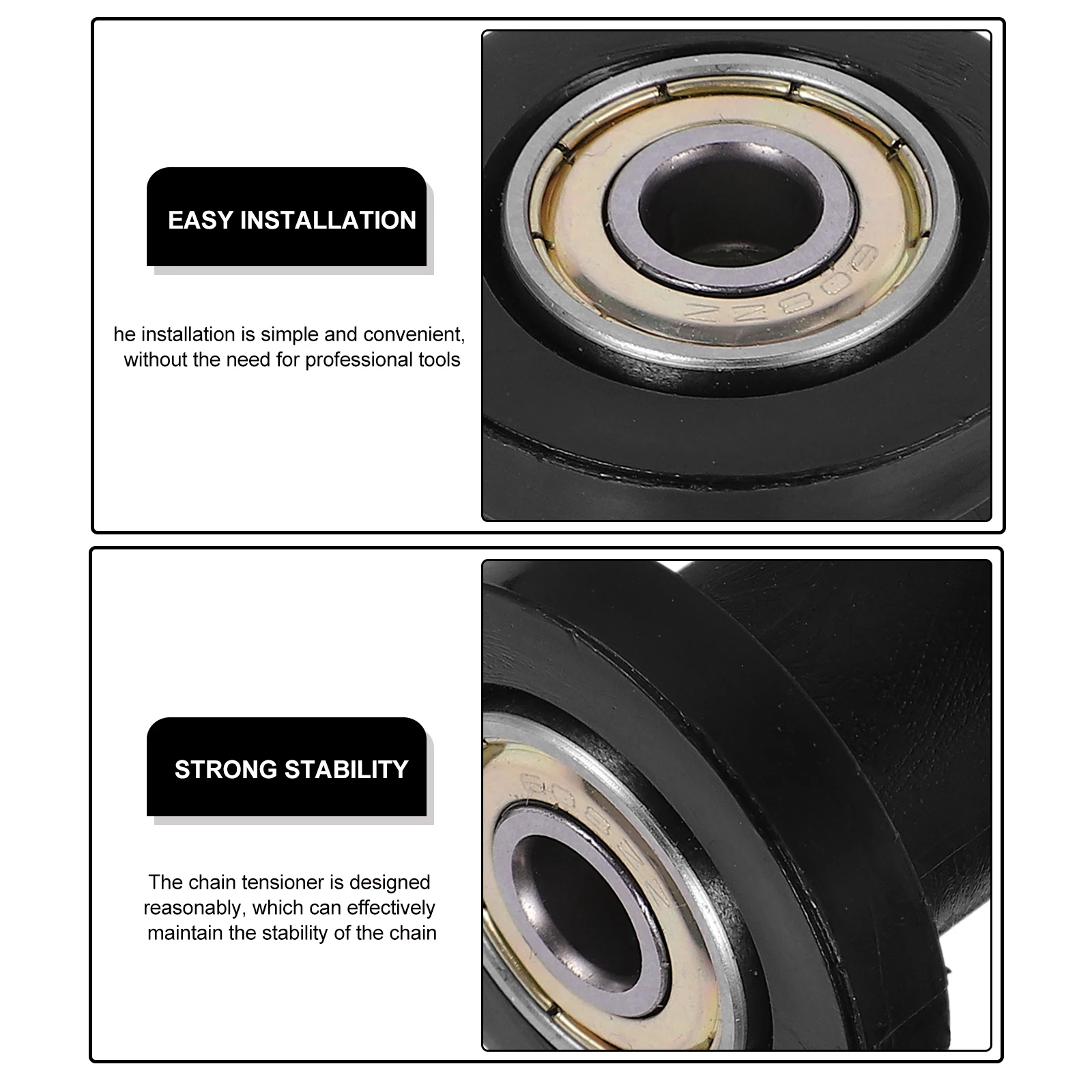 

Motorcycle Tensioner Roller 8Mm Bearing Wheel Chain Guide Sprocket Anti Slip Wheel Chain Pulley For Atv Engine Cover Accessory