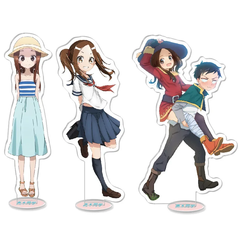 Teasing Master Takagi-san Acrylic Stand Anime Figures Miniatures Manga Figurines Garage Kits Model Toy GK Ornaments Decoration
