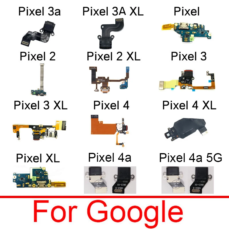 USB Charging Port Board For Google Pixel 2 2XL 3 3XL 3A XL 4 4XL 4A 5G Dock Charger Plug Connector Board Flex Cable Repair Parts