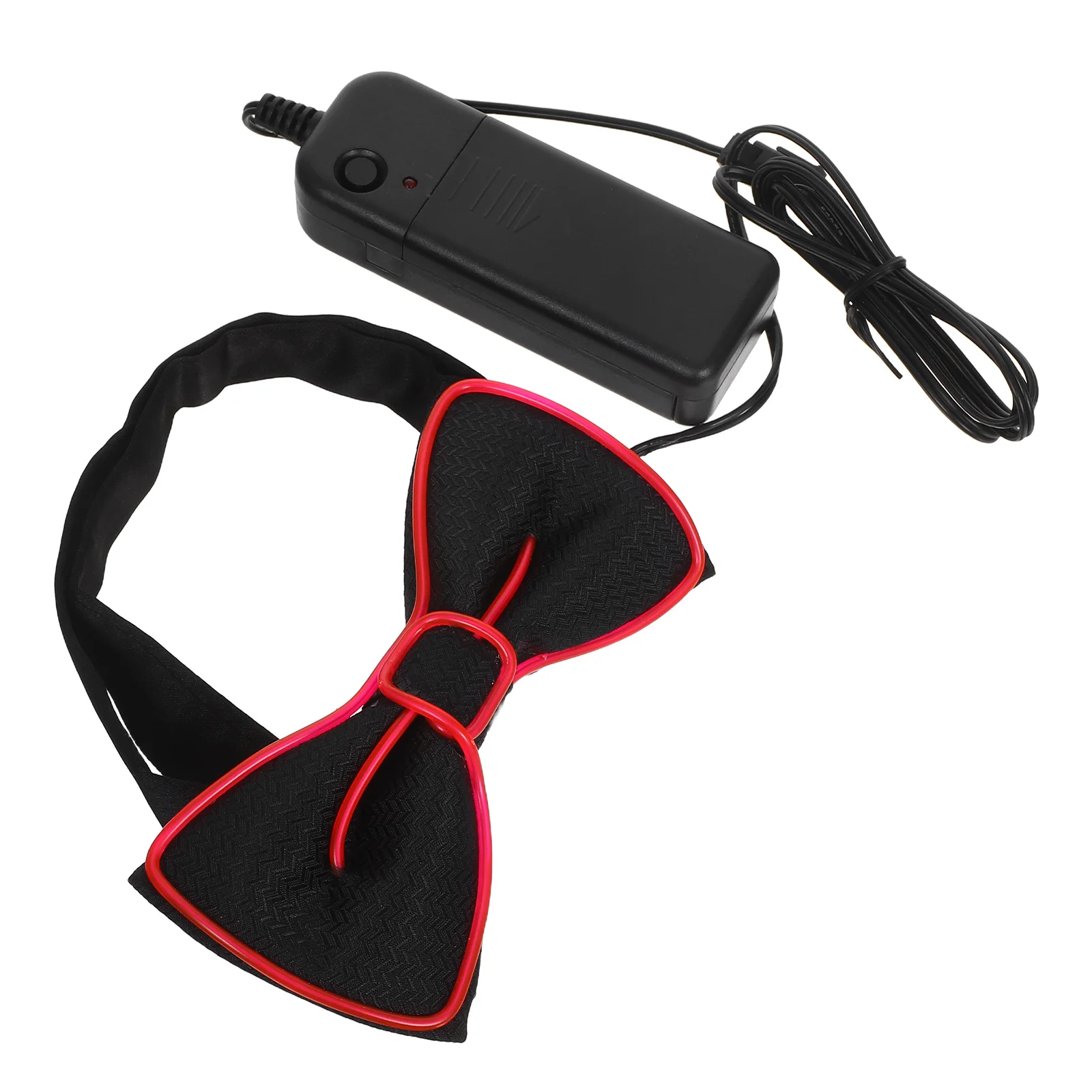 

Flashing Bow Tie in Pink LED Lit Party Tie Decoration for Holiday Events Glow Neck Accessory for Men Women Party Performance