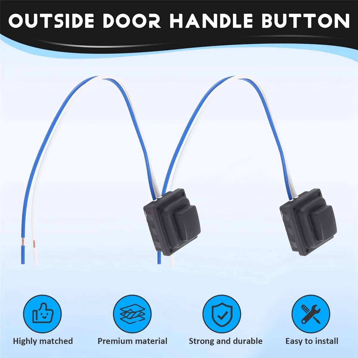 1 пара умных ручек передней двери, маленькая кнопка 82661-D3710 82651-D3710 для Hyundai Tucson 2016-2020, внешний съемный переключатель