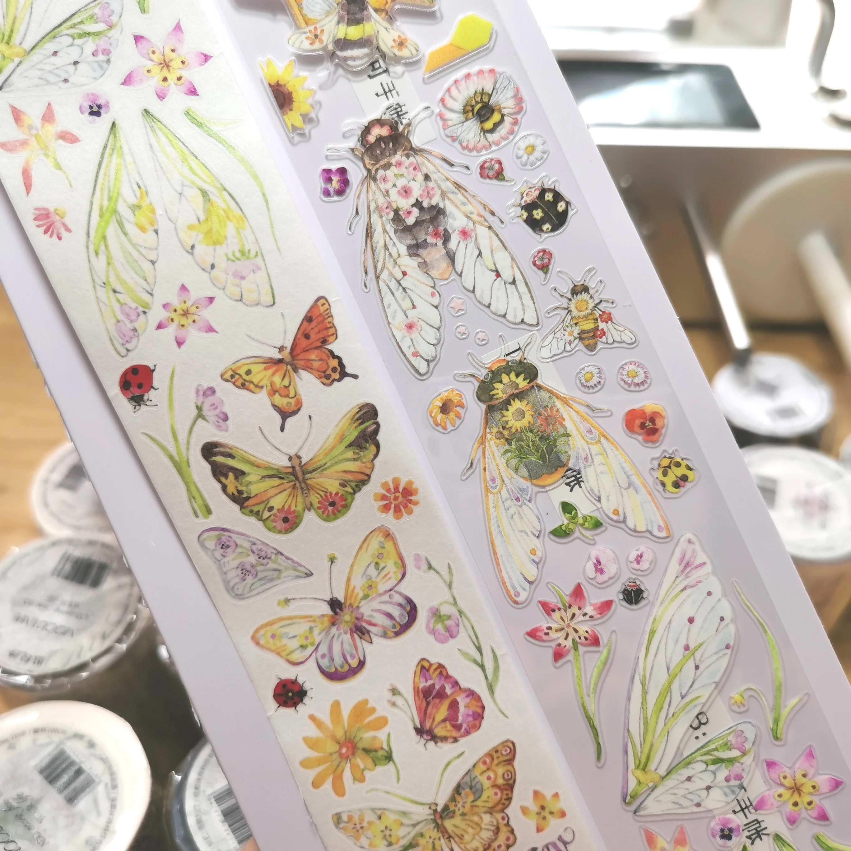 

Moodtapepet Washi Tape Insect Flower World and Paper Retro Plant Journal